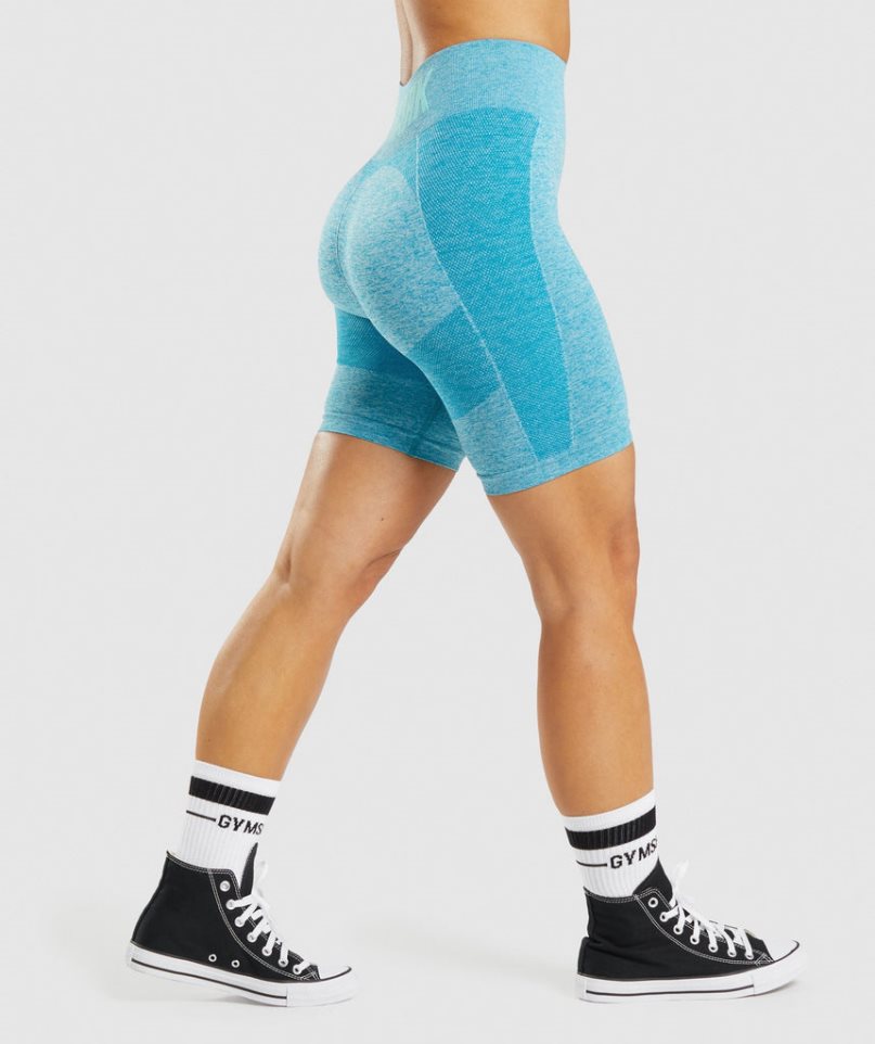 Women's Gymshark Flex Cycling Shorts Turquoise | CA 3A08ND